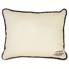 Texas Longhorns Embroidered College Pillow - back view showing velvet backing and zipper