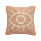 The Eye Hooked Wool Throw Pillow, 10x10 inch, front view