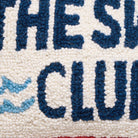 The Swim Club Hooked Wool Throw Pillow, close-up detail