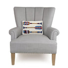 Three Oars Lake House Wool Hooked Throw Pillow, styled lifestyle view