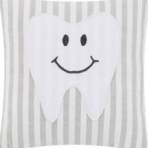 Tooth Fairy Embroidered Throw Pillow, close-up detail