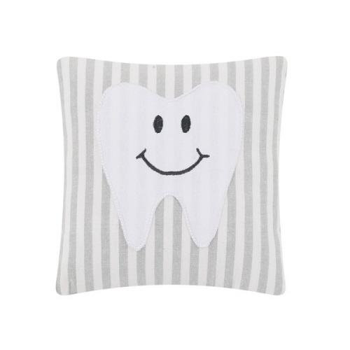 Tooth Fairy Embroidered Throw Pillow, 10x10 inch, front view