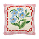 Touch-Me-Not Frame Hooked Wool Throw Pillow, 14x14 inch, front view