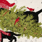 Tree- Lab Hooked Wool Christmas Rug, close-up detail
