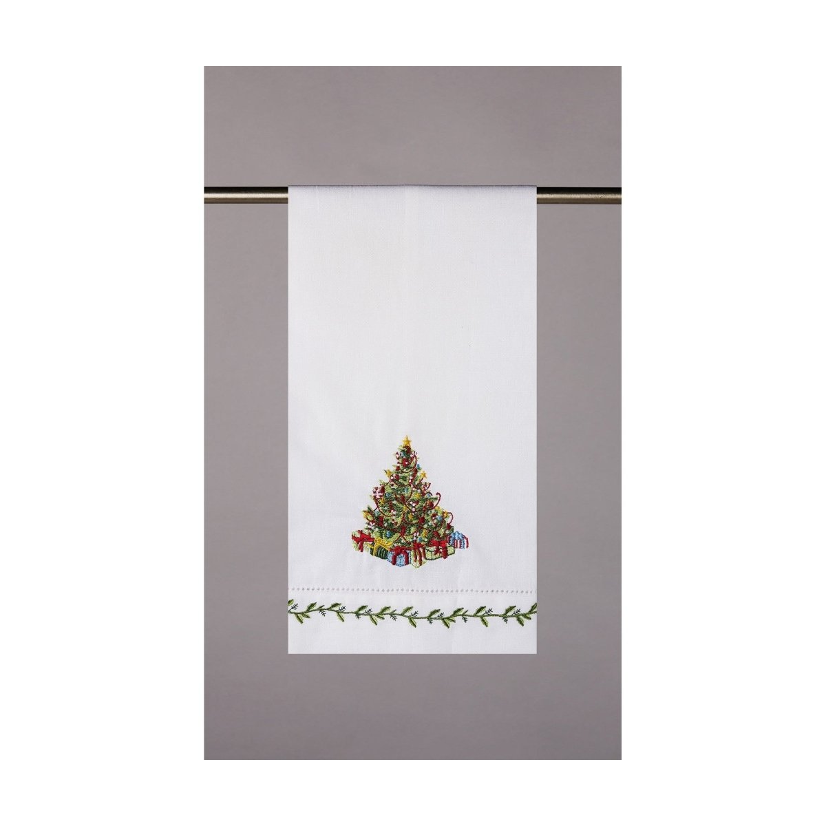 Tree with Presents Christmas Guest Towel, 14x22 inch, front view