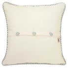 Virginia Beach Oceanfront Embroidered Travel Pillow - back view showing velvet backing and zipper