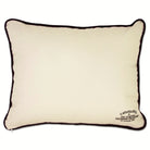 Virginia Tech Hokies Embroidered College Pillow - back view showing velvet backing and zipper
