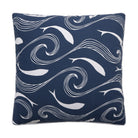 Wave Sand Fish Printed Throw Pillow, 20x20 inch, front view