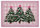 Whimsy Christmas Trees Hooked Wool Rug, 2x3 feet, front view