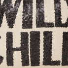 Wild Child Sequin Embroidered Throw Pillow, close-up detail