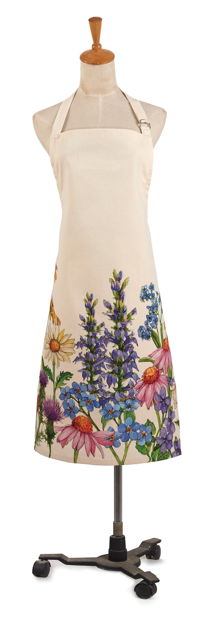 Wild Flowers Apron, 28x34 inch, closer view of the apron