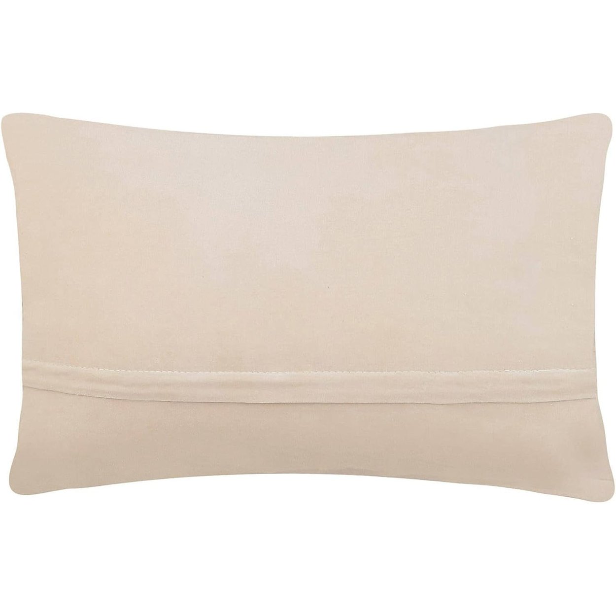 Soft velvet back with hidden zipper and removable cover on the Wild lodge pine hand-hooked wool throw pillow, 8x12 inch, polyester insert included.