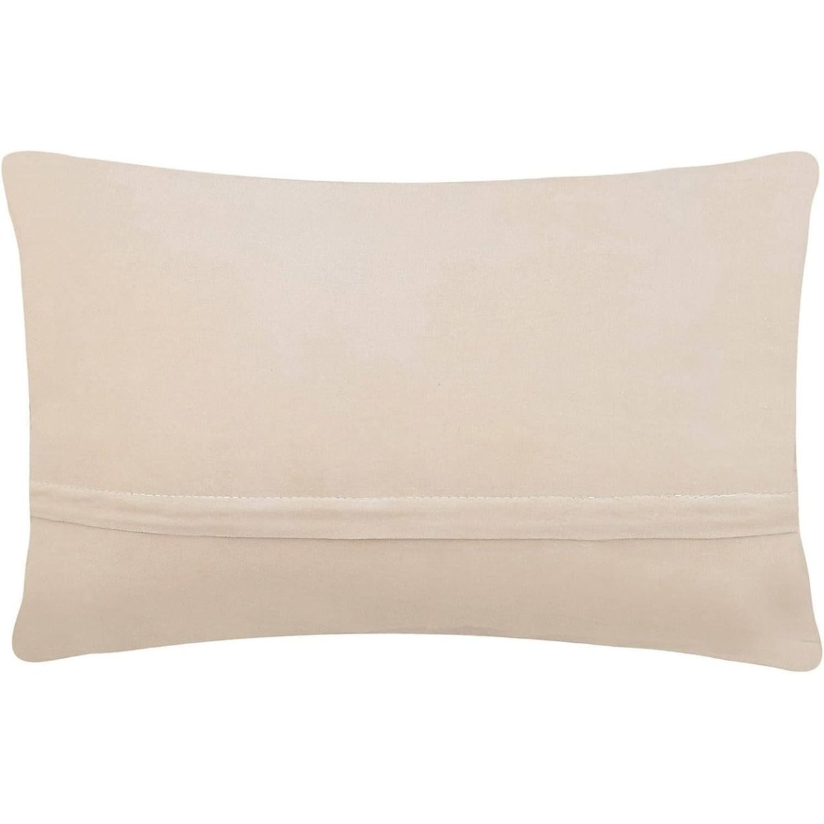 Soft velvet back with hidden zipper and removable cover on the Wild lodge pine hand-hooked wool throw pillow, 8x12 inch, polyester insert included.