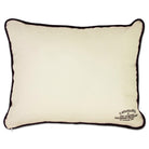 Wisconsin Badgers Embroidered College Pillow - back view showing velvet backing and zipper