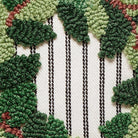 Wreath Tufted Poly Hooked Throw Pillow, close-up detail