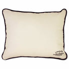 Yale University Bulldogs Embroidered College Pillow - back view showing velvet backing and zipper