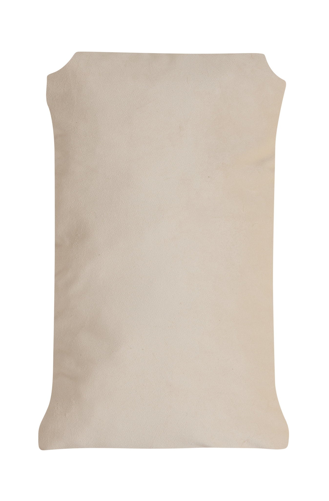 Reverse side of the Yellow House Shaped Hooked Wool Christmas Throw Pillow, 12x18 inch